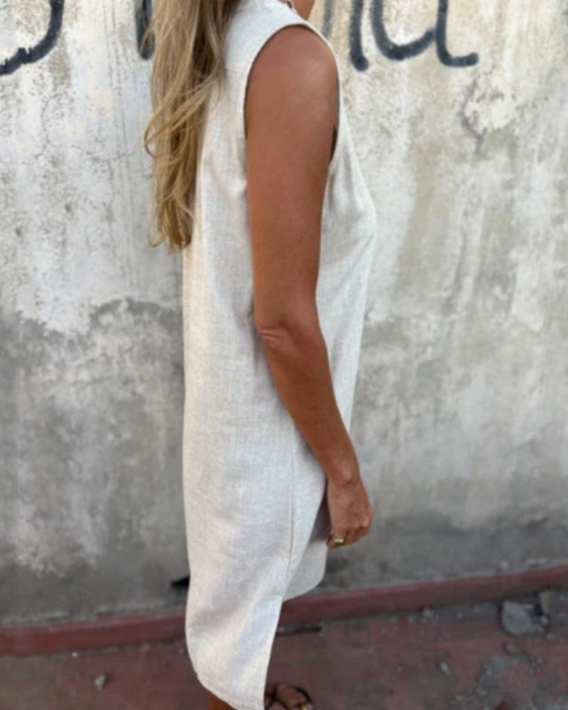 DAERA - BOHO V-NECK DRESS