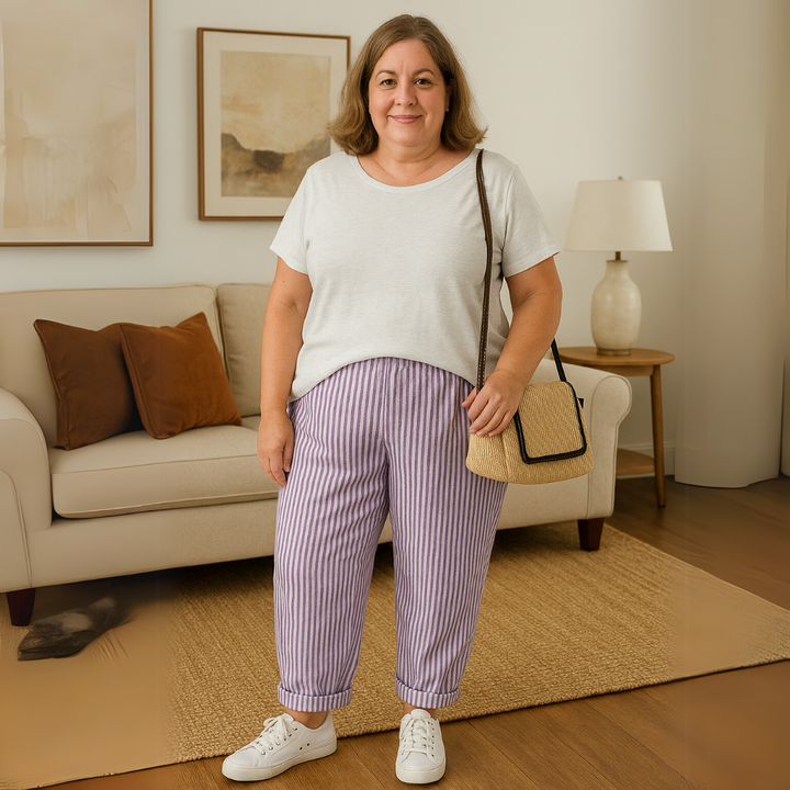 Aveline™ – Relaxed Fit Striped Linen Pants