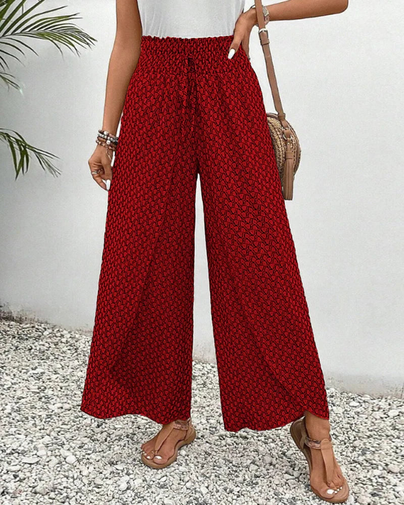 Carla™ - Wide pants with geometric pattern