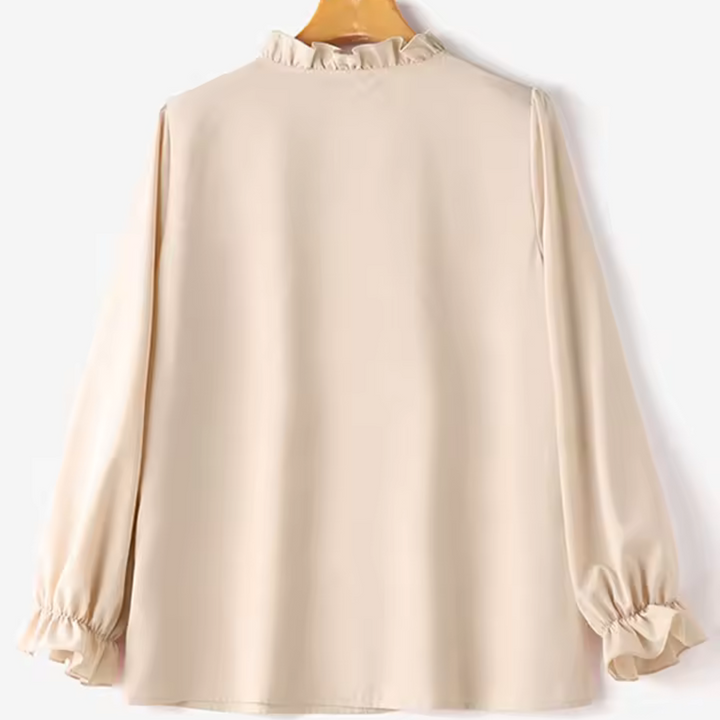 Selene – Elegant V-Neck Long Sleeve Blouse