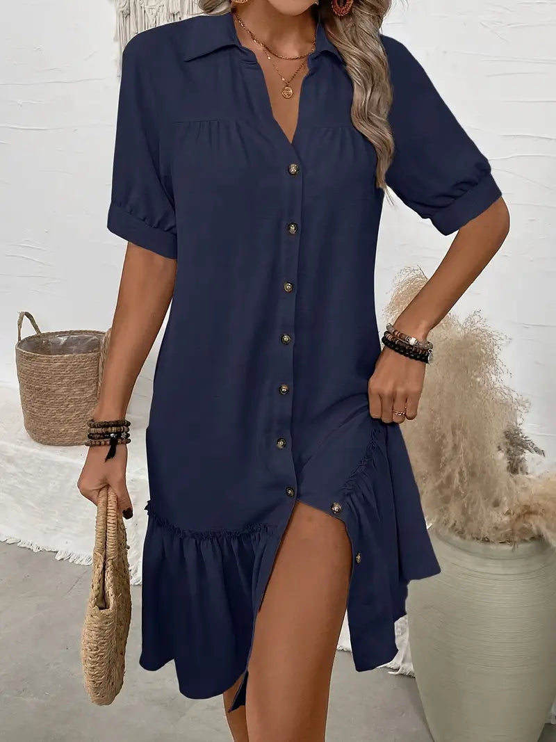 Victoria™ - Elegant Shirt Dress