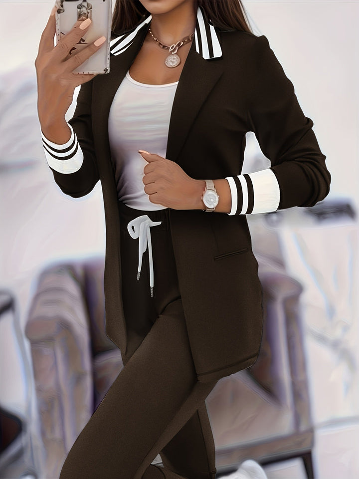 Ingelore - Fashionable striped two-piece set