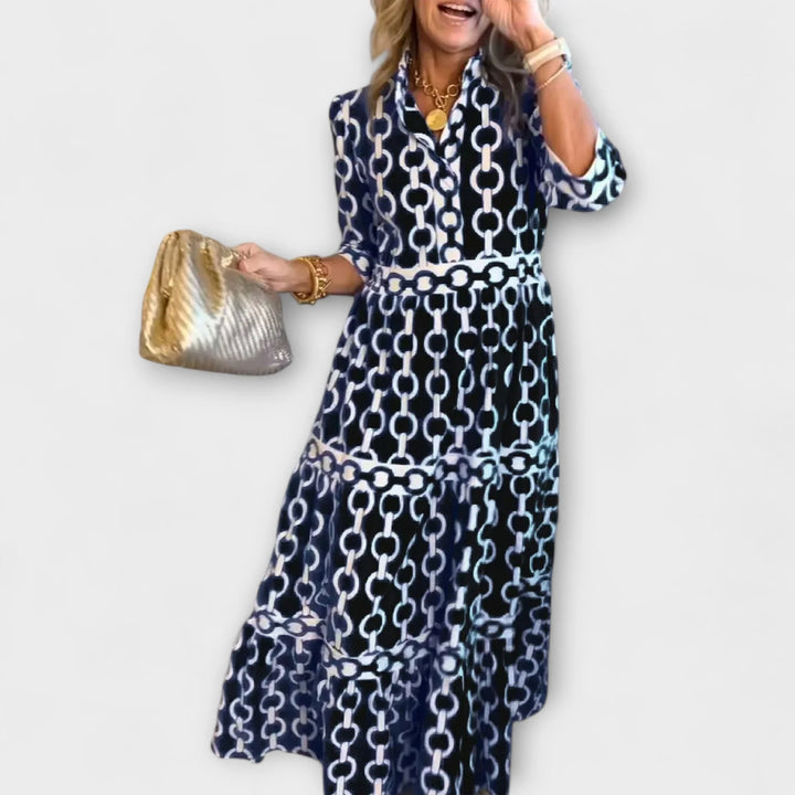 Sophia | Midi Dress with Chain Pattern