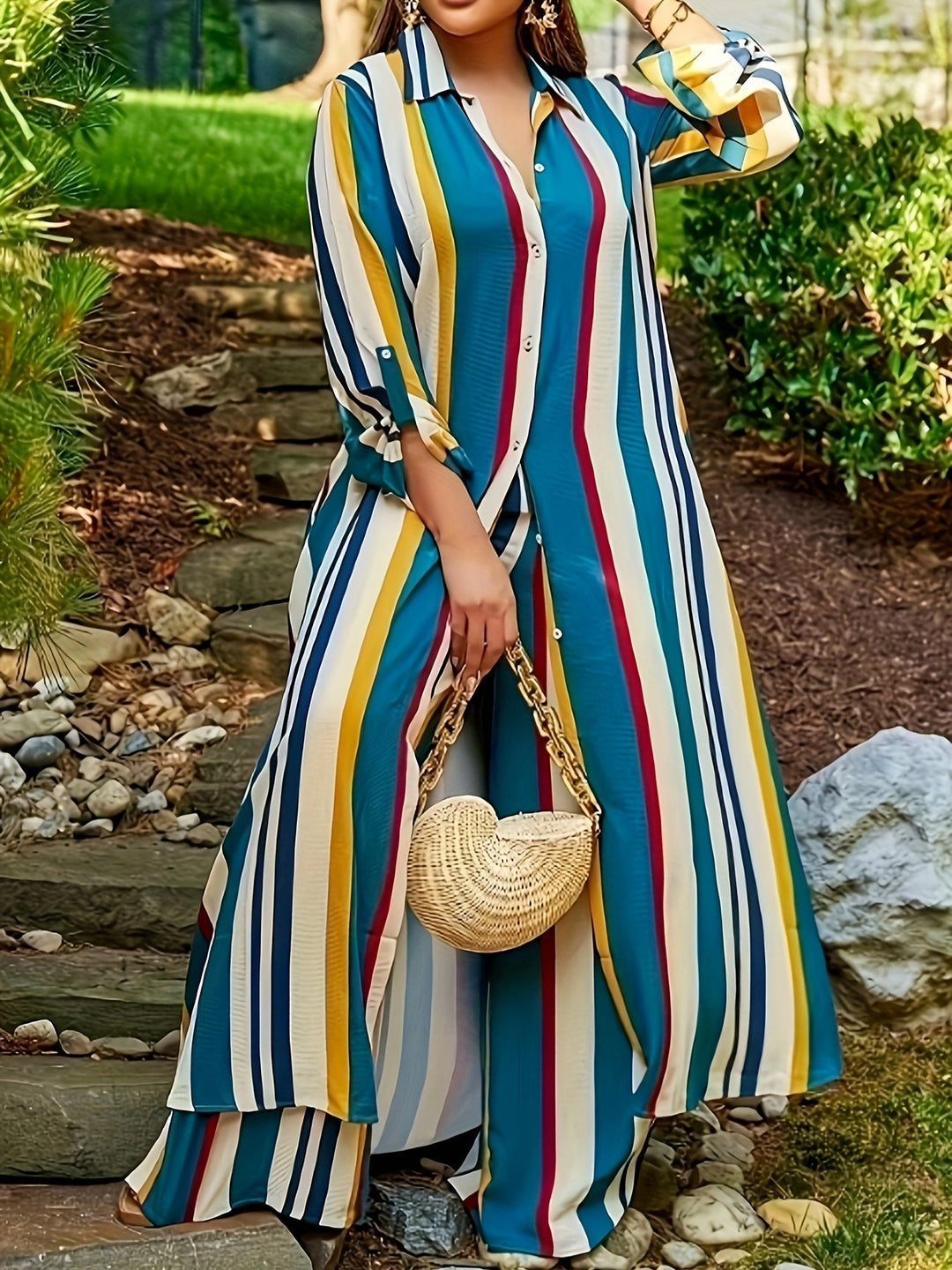 Hannah™ - Fashionable Striped Set