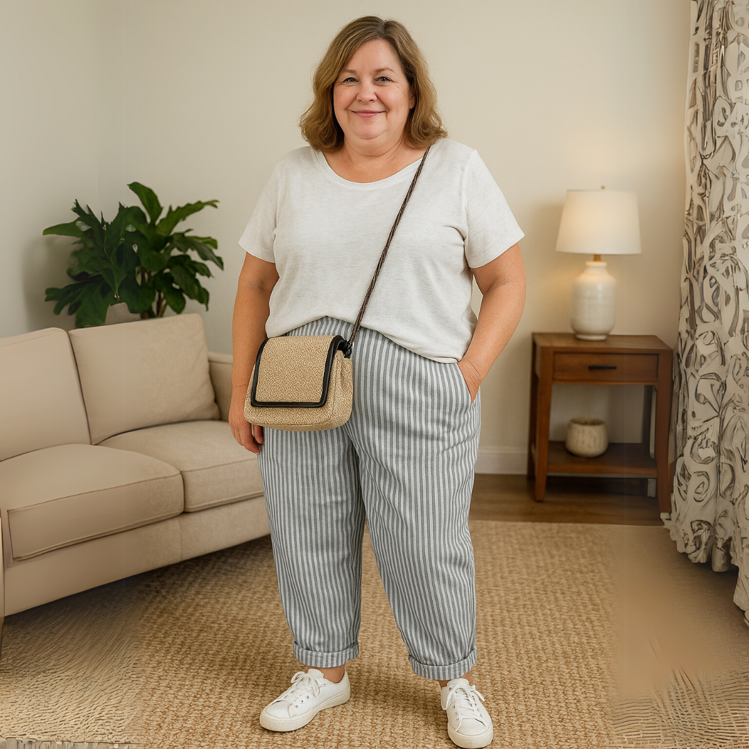 Aveline™ – Relaxed Fit Striped Linen Pants
