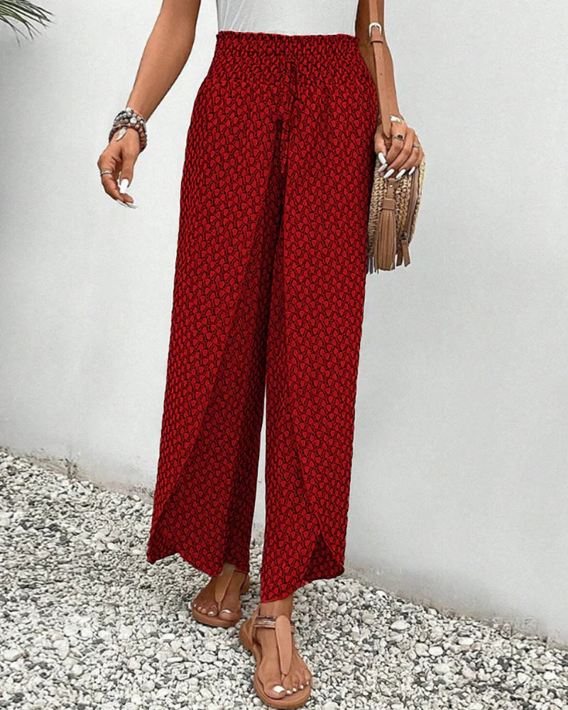 Carla™ - Wide pants with geometric pattern