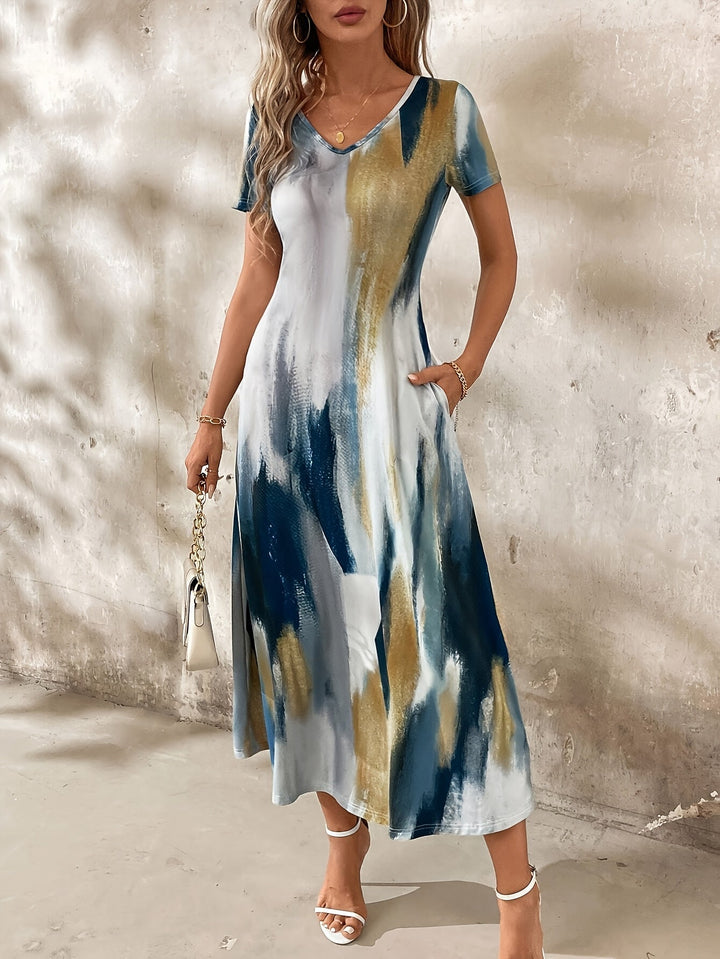 Olivia™ - Elegant Tie-Dye Dress
