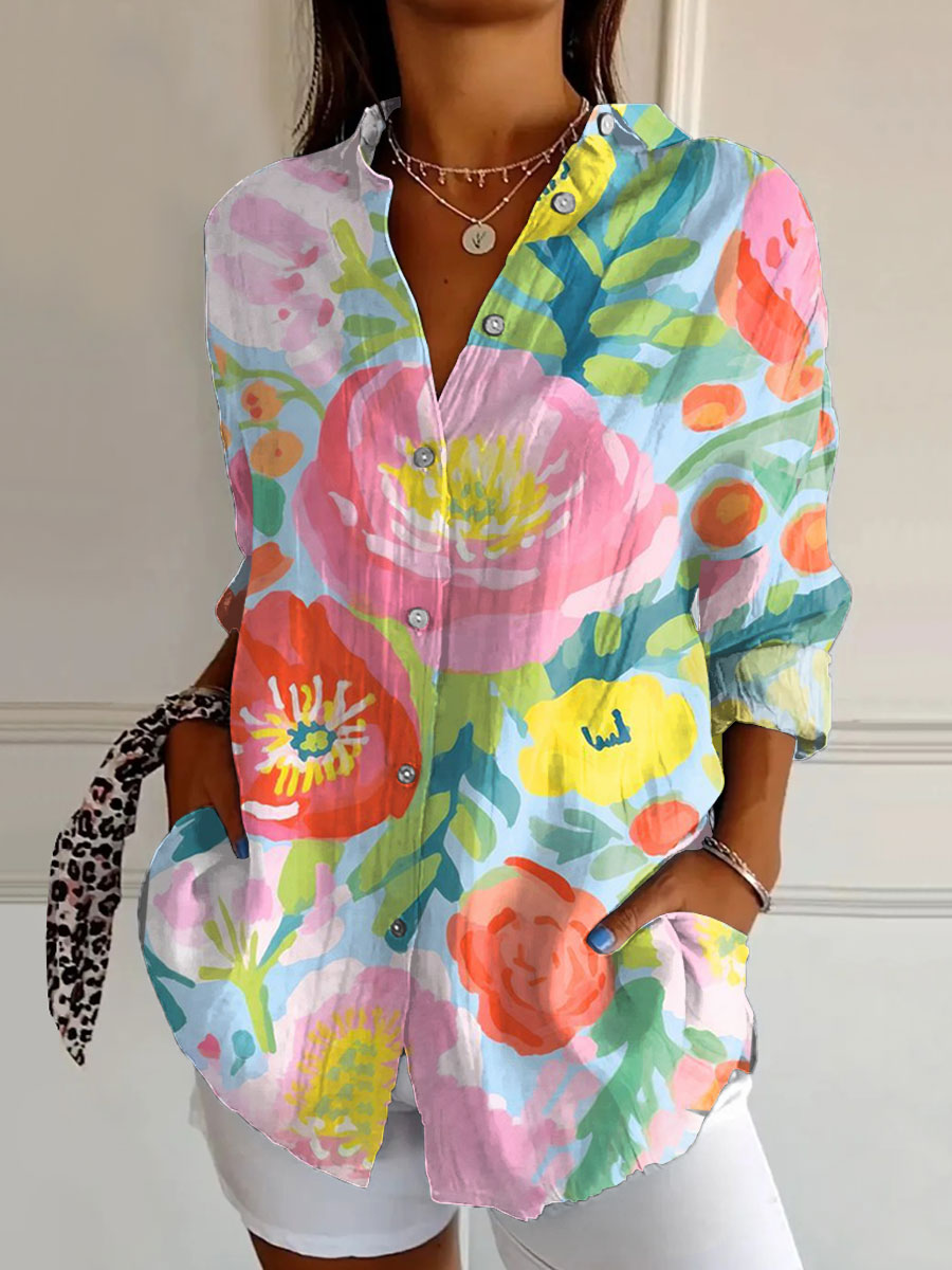 Reese - Watercolor Flowers Art Print Dress, Tops and Pants