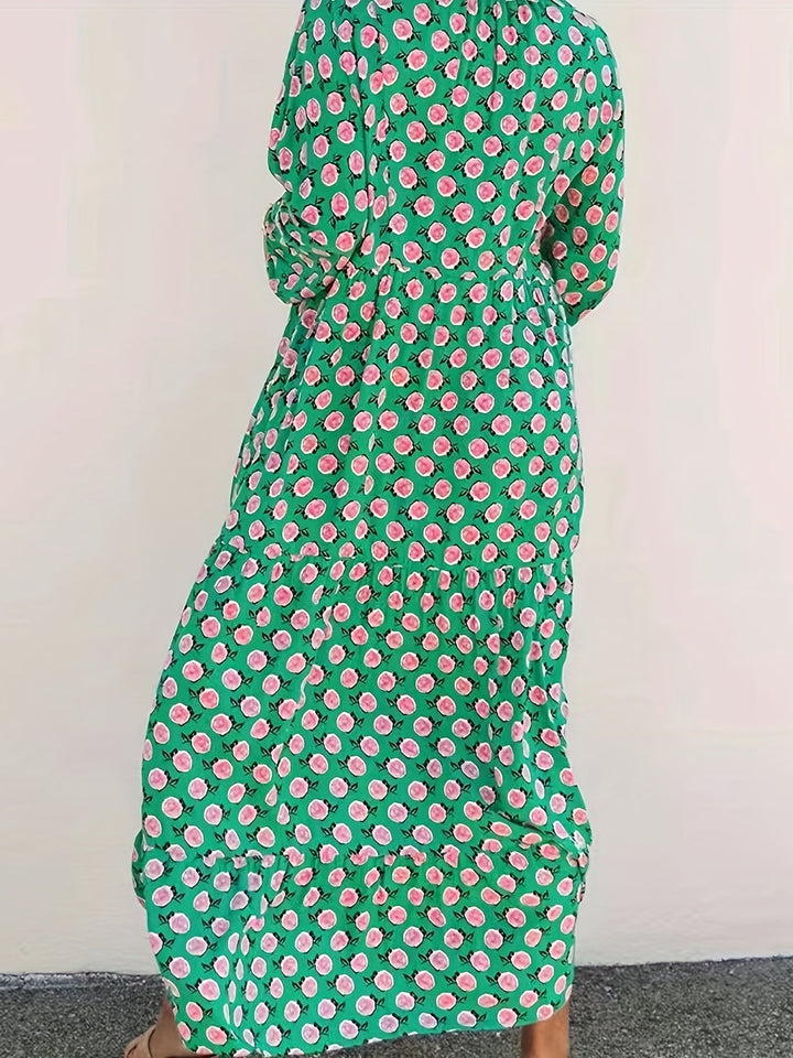 Coraline | Boho Puff Sleeve Maxi Dress