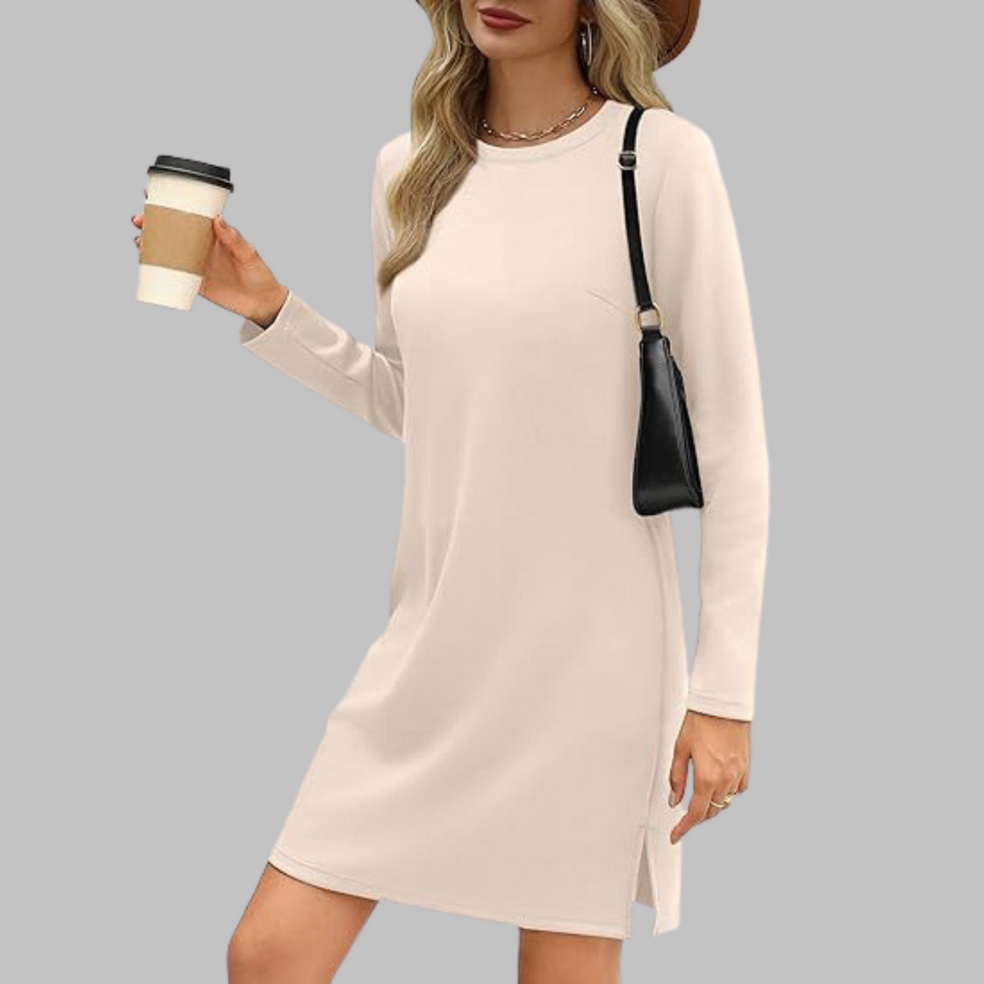 TATLO™ - Casual Long Sleeve Round Neck Mini Dress