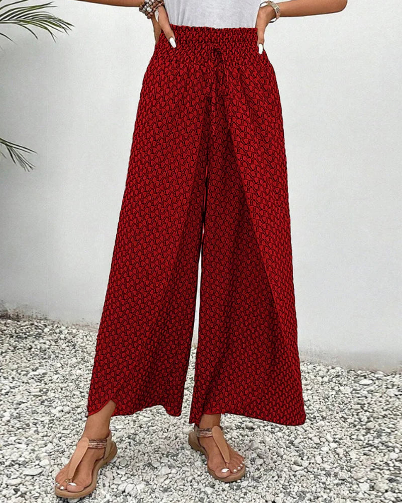 Carla™ - Wide pants with geometric pattern