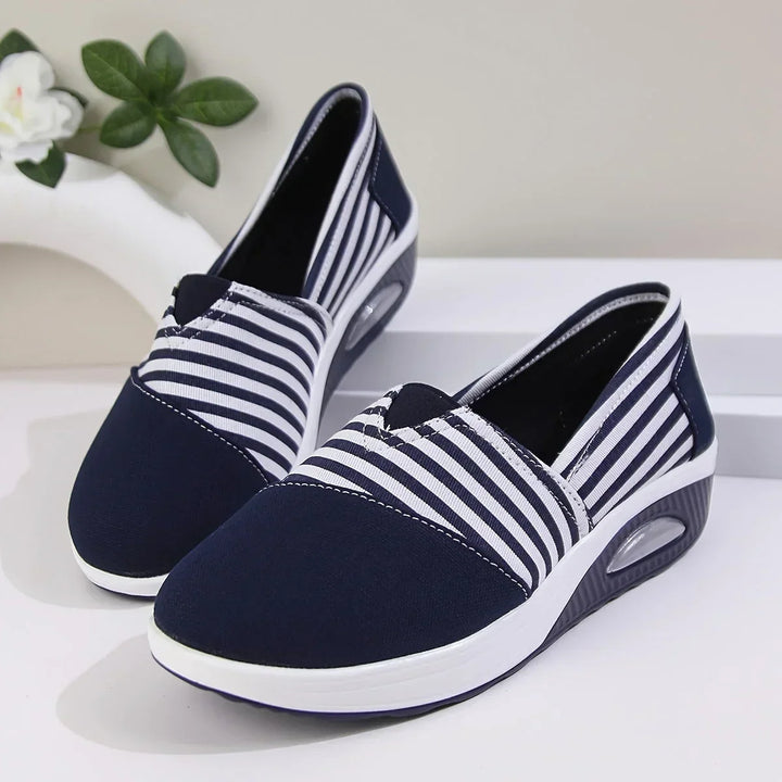 Tasha - Comfortable orthopedic slip on sneaker with stripes