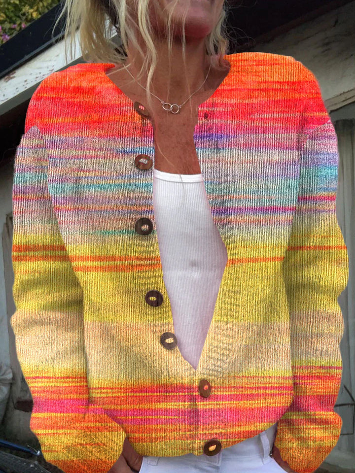 Cassie - Casual Autumn Gradient Striped Dress, Top and Jumpsuit