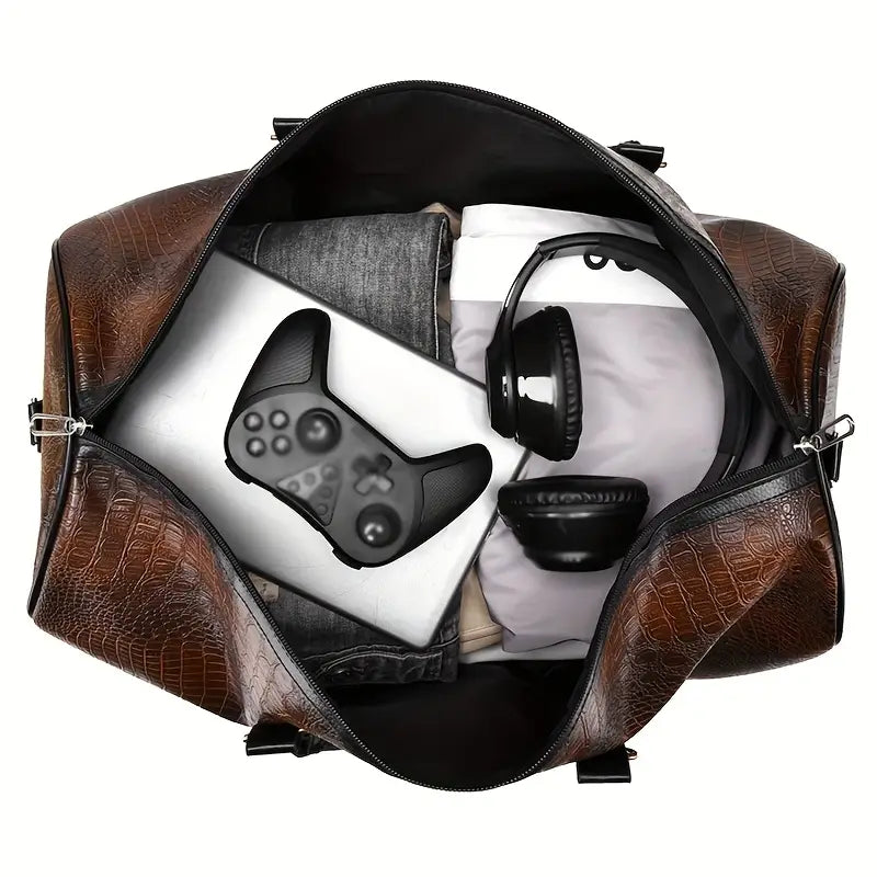 Lucas™ - Vintage Crocodile Pattern Duffel Bag