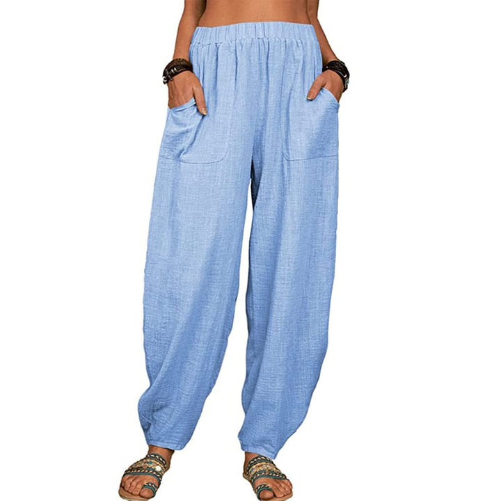 Zinzi - Casual harem pants made of cotton and linen