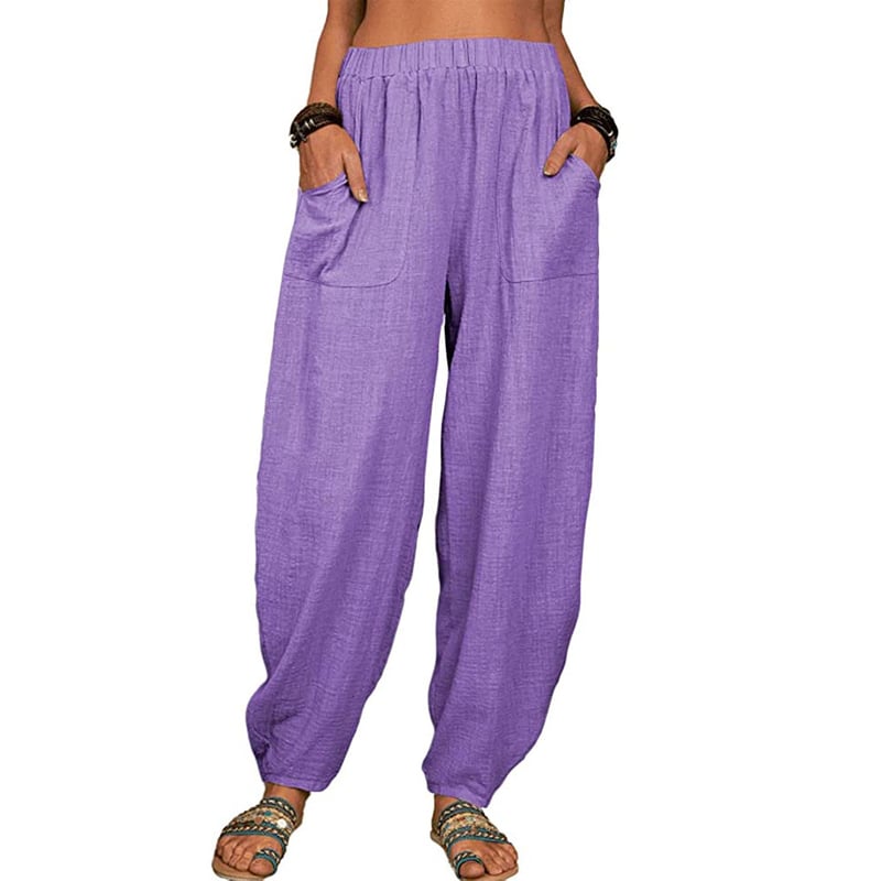 Zinzi - Casual harem pants made of cotton and linen