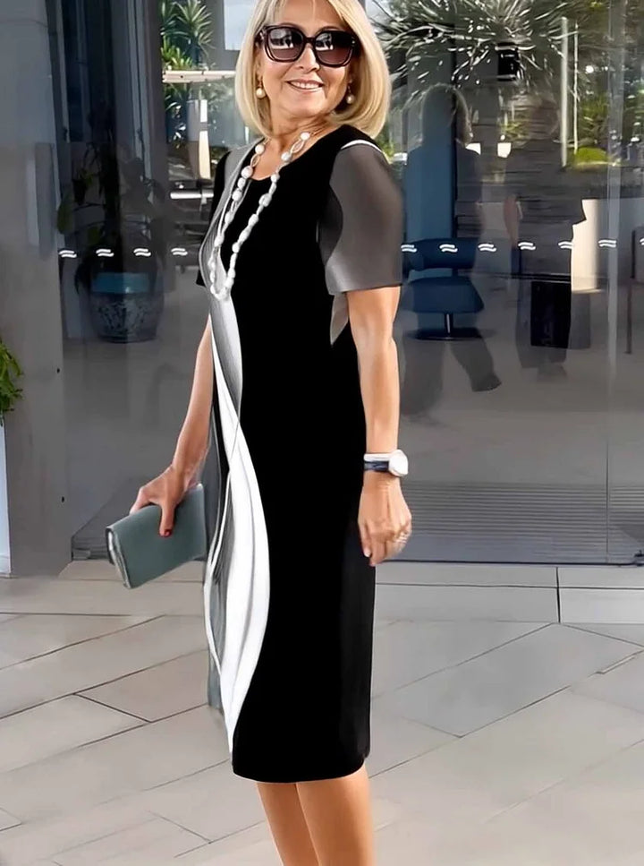 Rosara - Comfortable Loose Printed Medium Dress