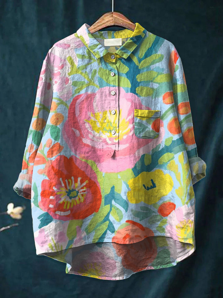 Reese - Watercolor Flowers Art Print Dress, Tops and Pants