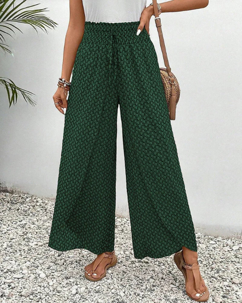 Carla™ - Wide pants with geometric pattern