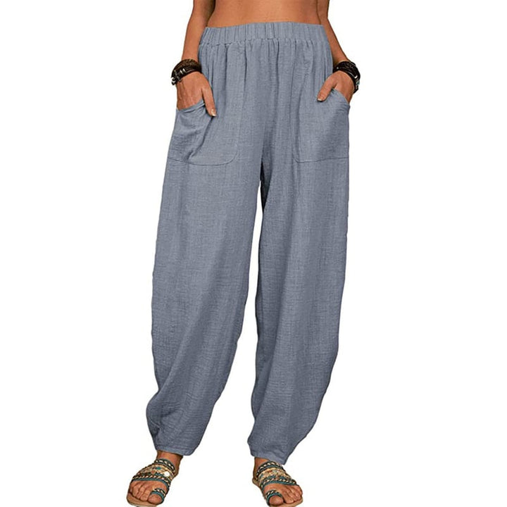 Zinzi - Casual harem pants made of cotton and linen