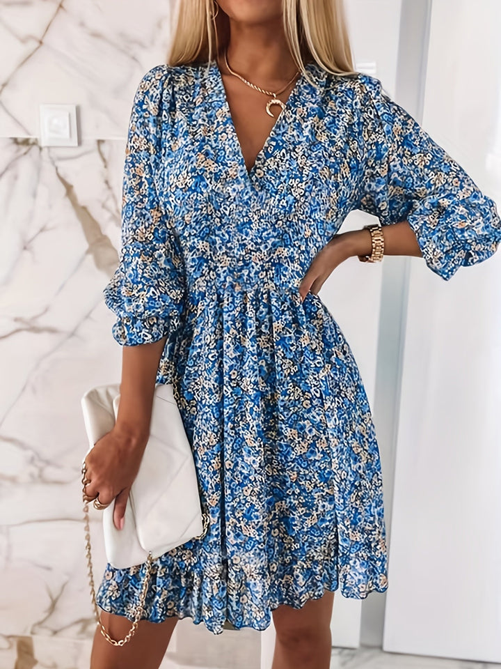 Aniana Floral Shirred Waist Dress