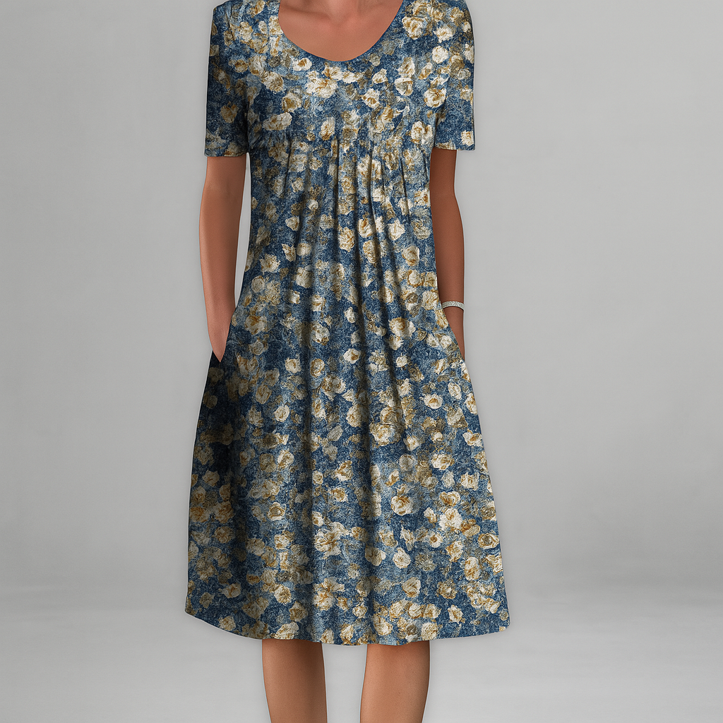 Yvette - Elegant dress with floral pattern