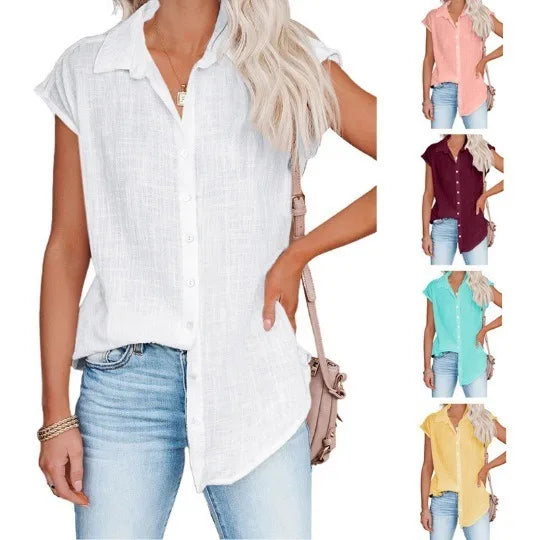 EVERYDAY BUTTON-UP BLOUSE