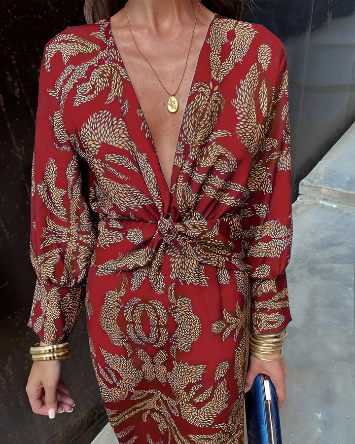 LUMINA FLORAL MIDI DRESS