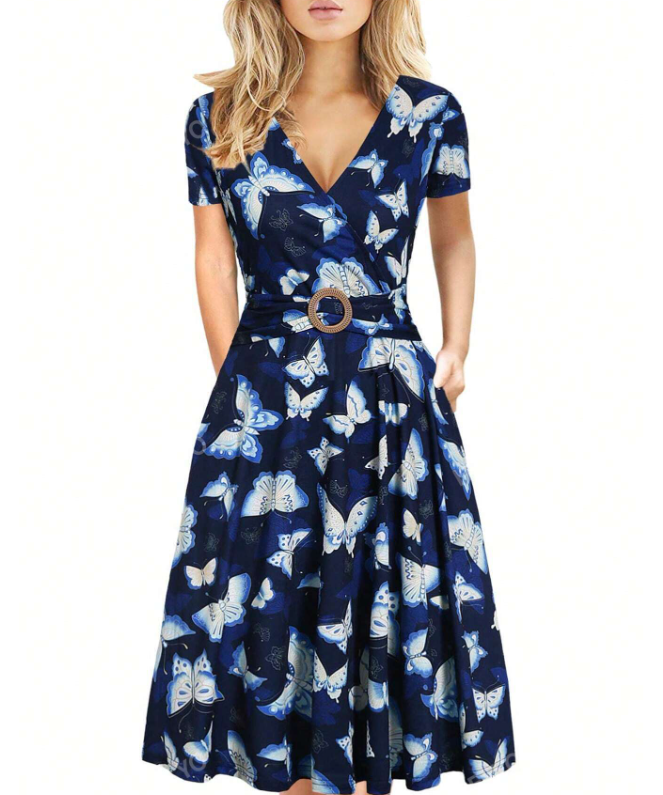 Victoria™ - Elegant Tropical Dress