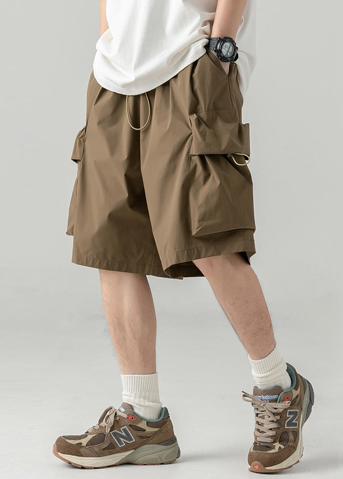 Hero - Casual Pockets Drawstring Cotton Men Shorts