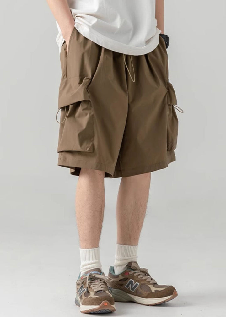Hero - Casual Pockets Drawstring Cotton Men Shorts