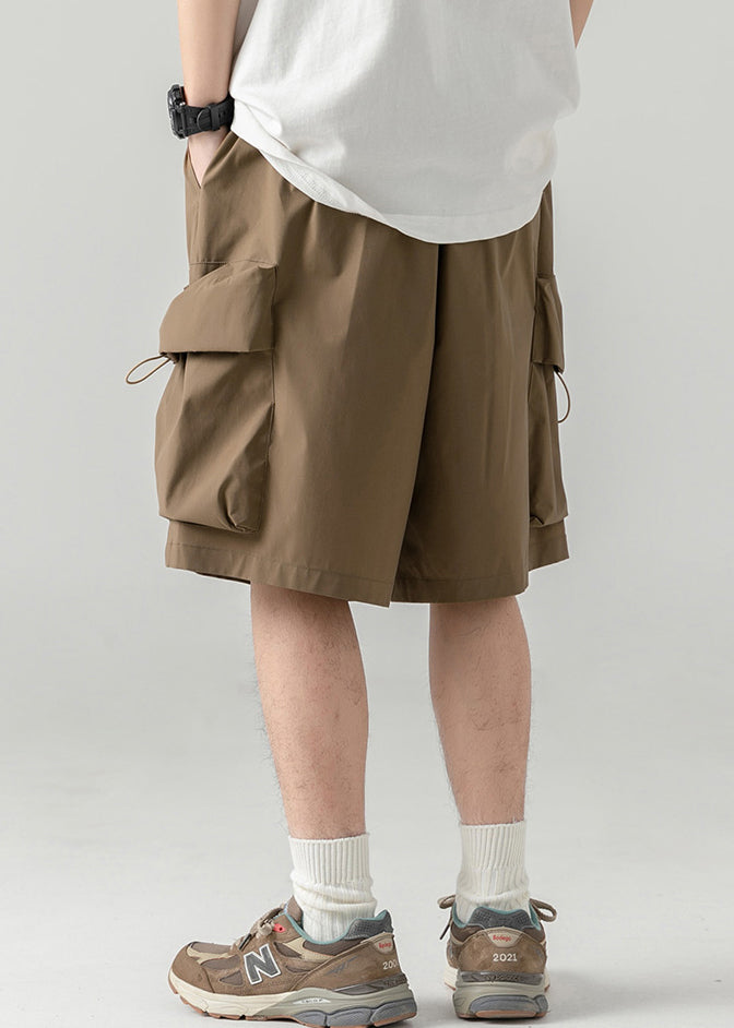 Hero - Casual Pockets Drawstring Cotton Men Shorts