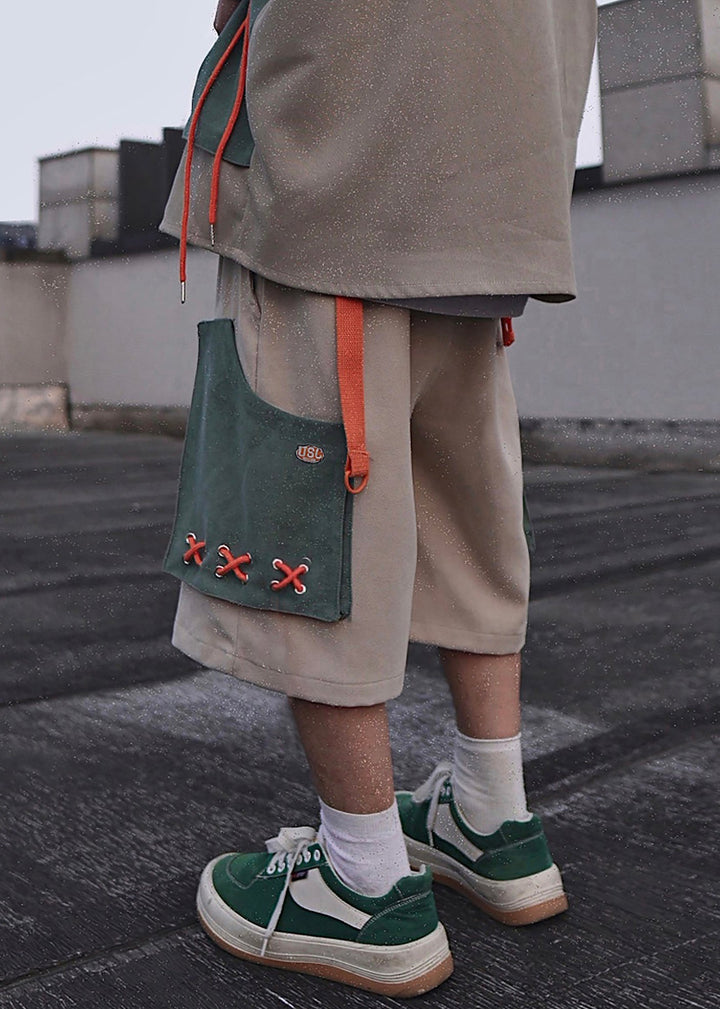 Ethro - Casual Pockets Oversized Cotton Mens Shorts