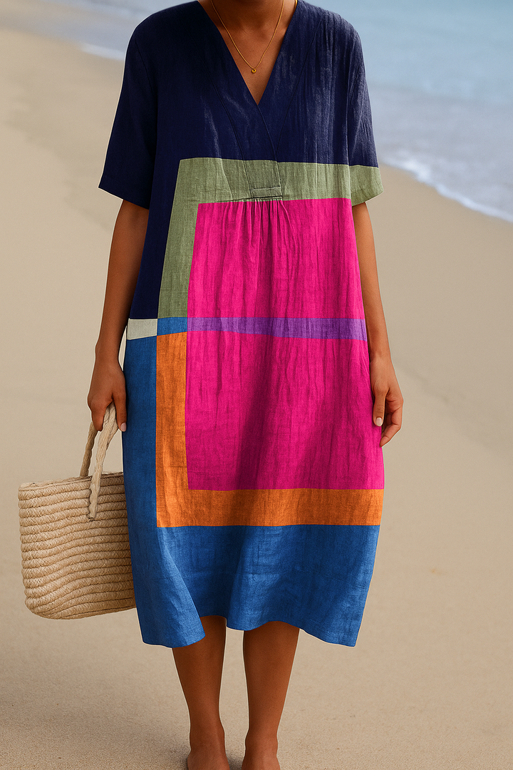 Ariane | Brightly colored block dress