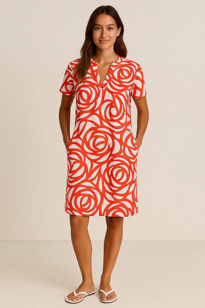 Tyla - Printed V-Neck Dress