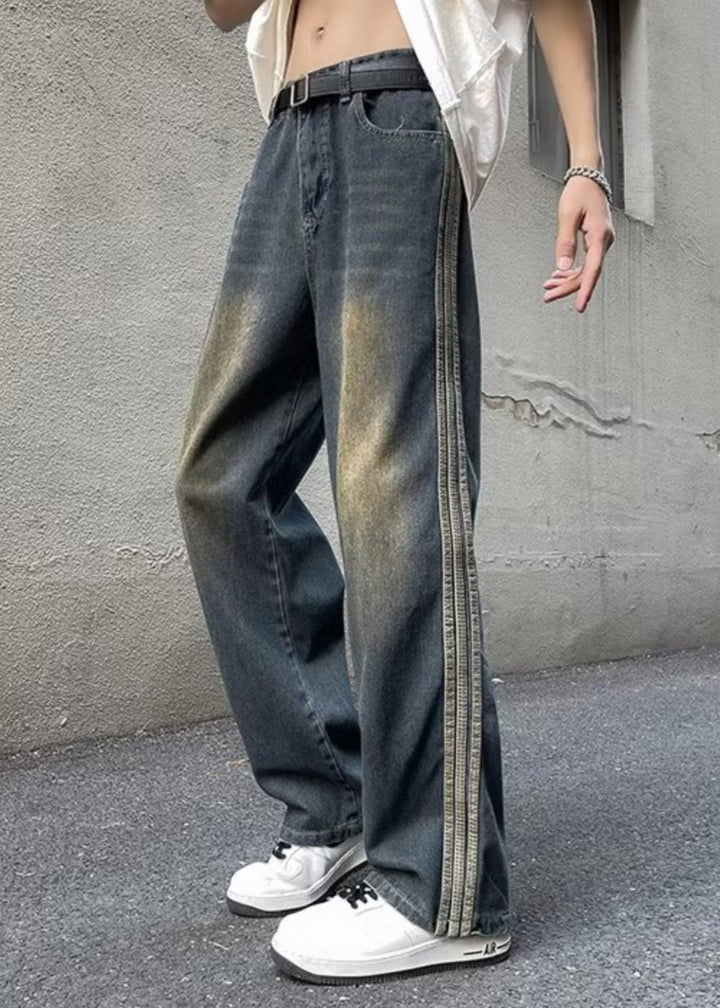 Cameron - Cool Pockets Patchwork Denim Pants Men