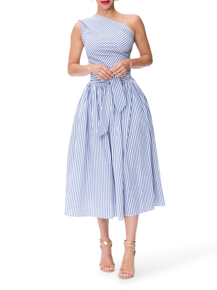 Avery™ - Premium Linen Striped Maxi Dress