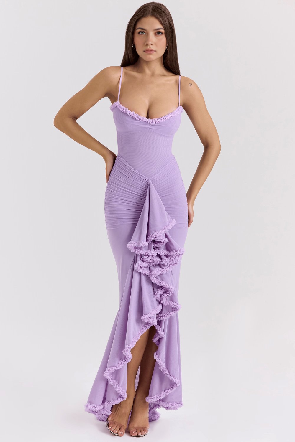 VOLARE RUFFLE GOWN
