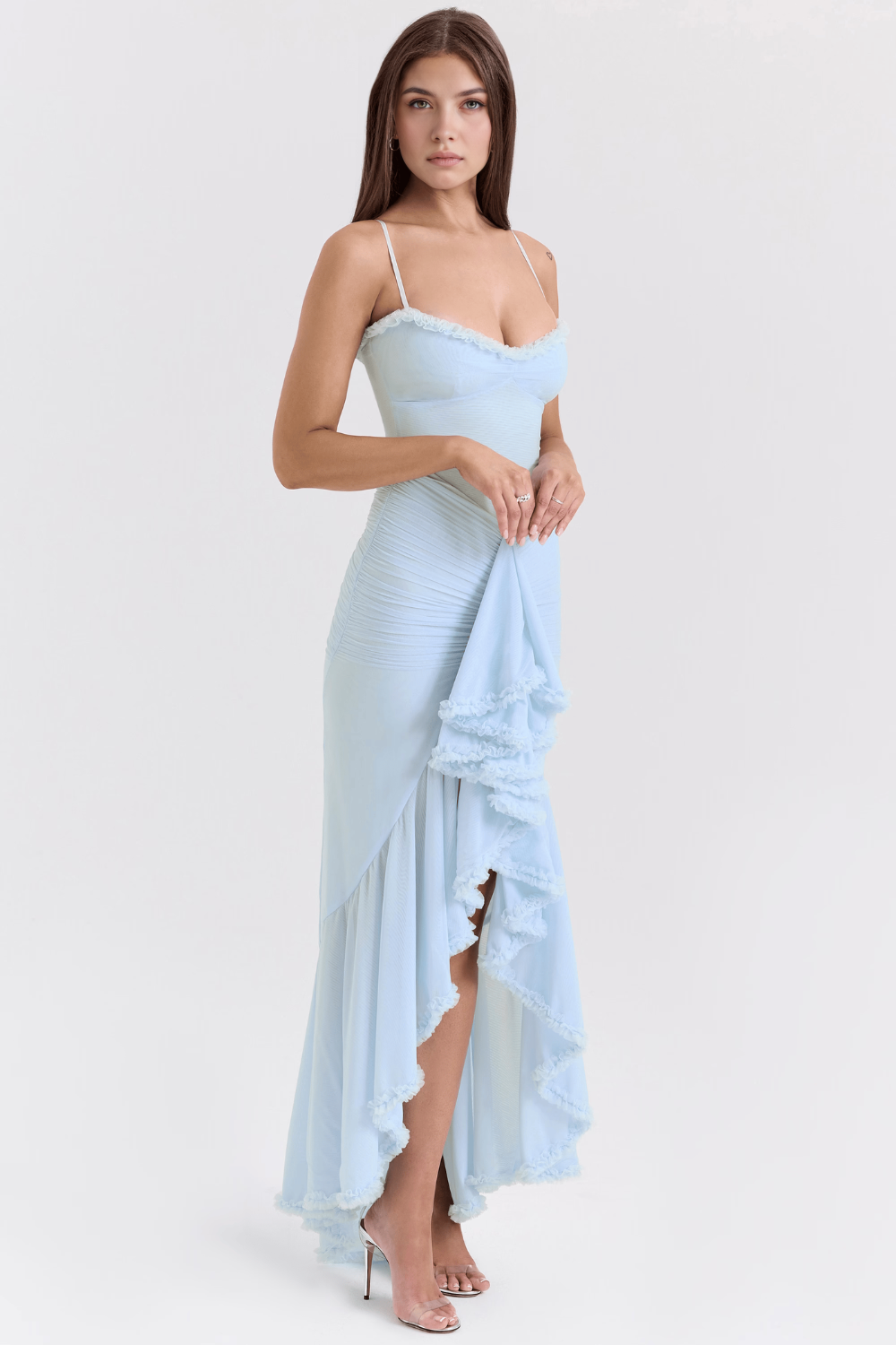 VOLARE RUFFLE GOWN
