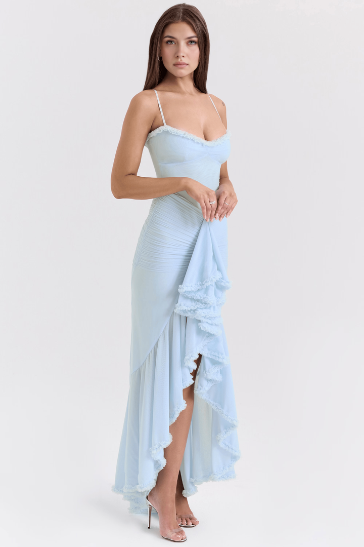 VOLARE RUFFLE GOWN