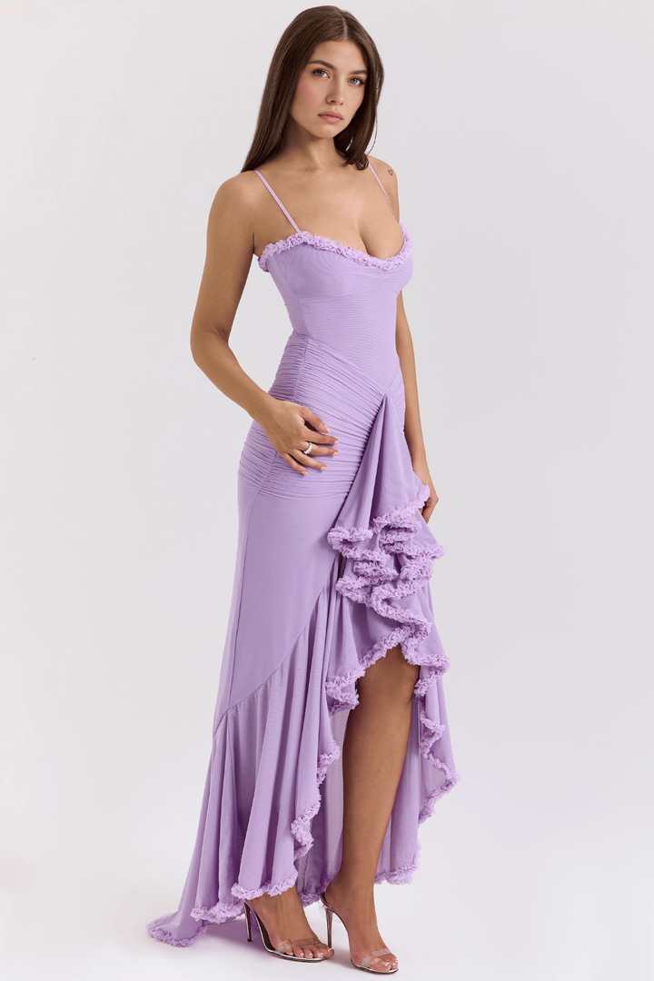VOLARE RUFFLE GOWN