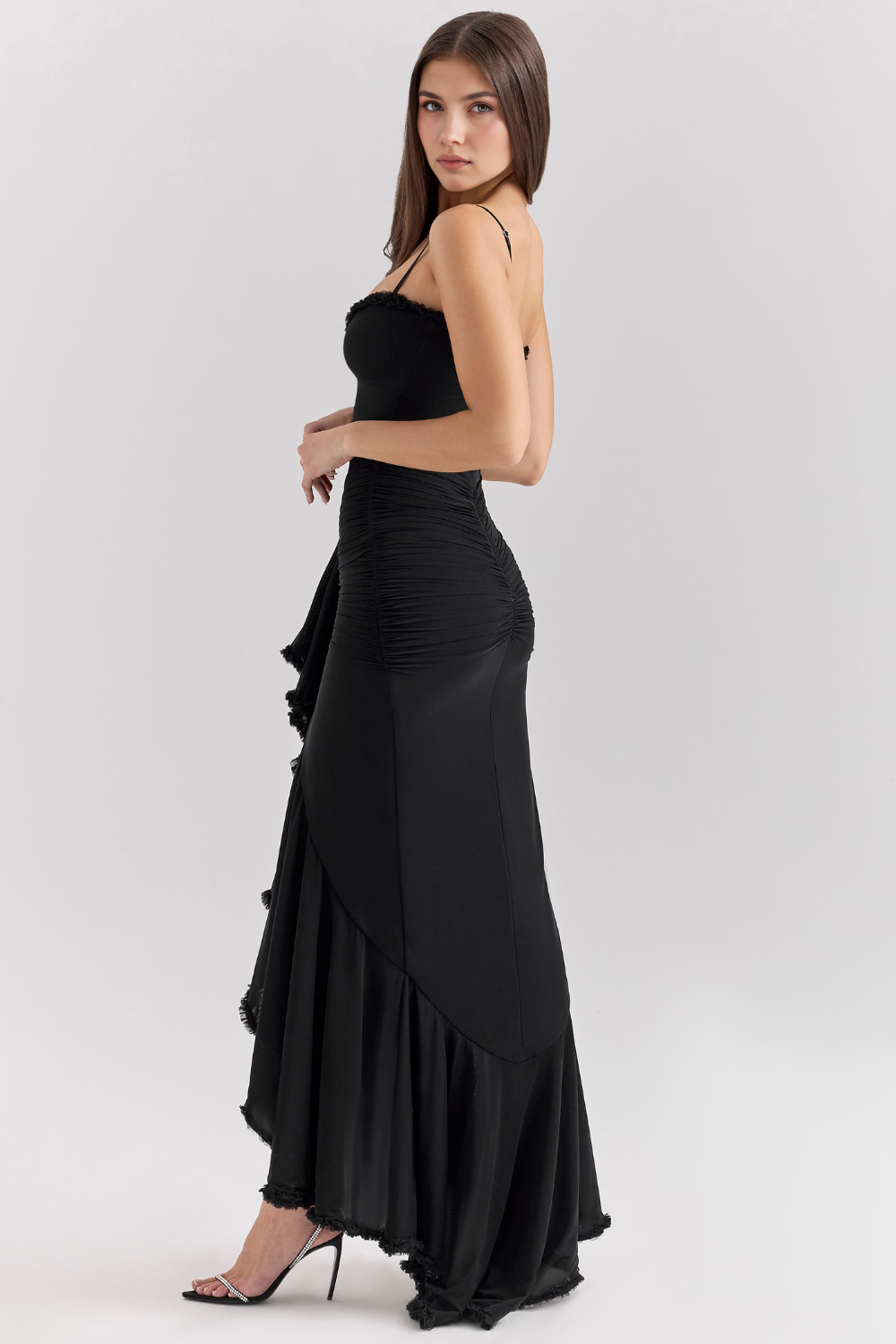 VOLARE RUFFLE GOWN