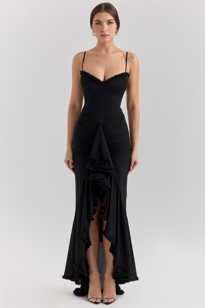 VOLARE RUFFLE GOWN