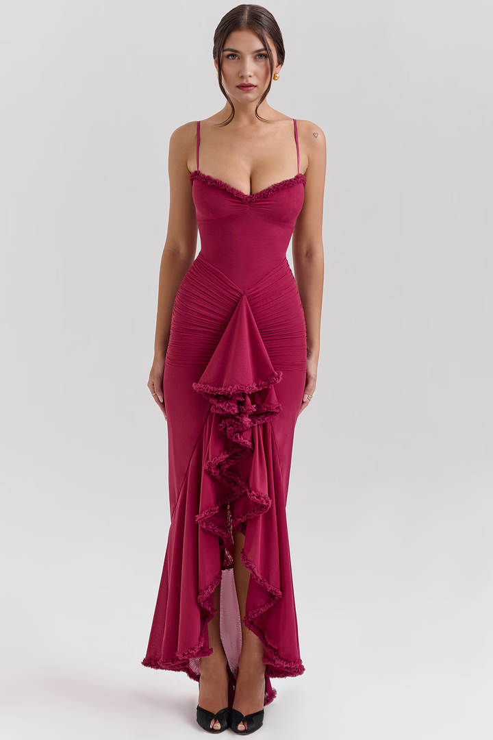 VOLARE RUFFLE GOWN