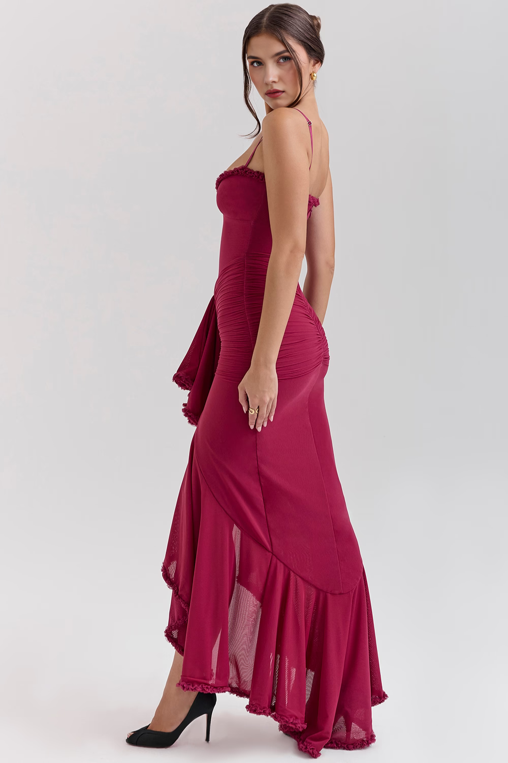 VOLARE RUFFLE GOWN