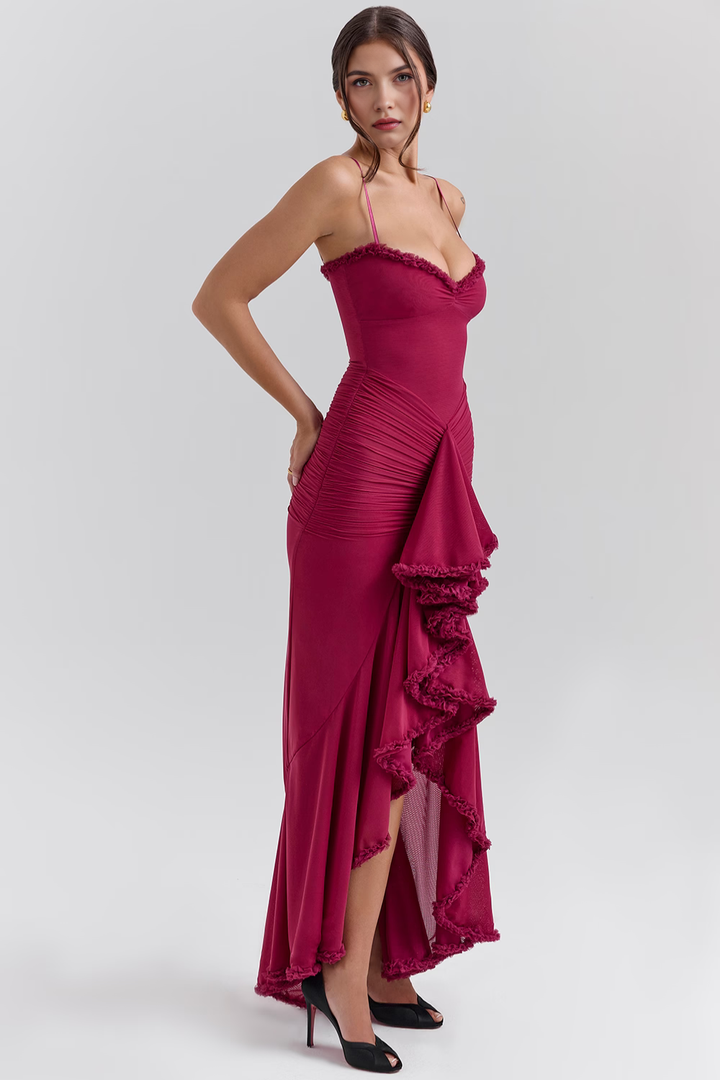 VOLARE RUFFLE GOWN