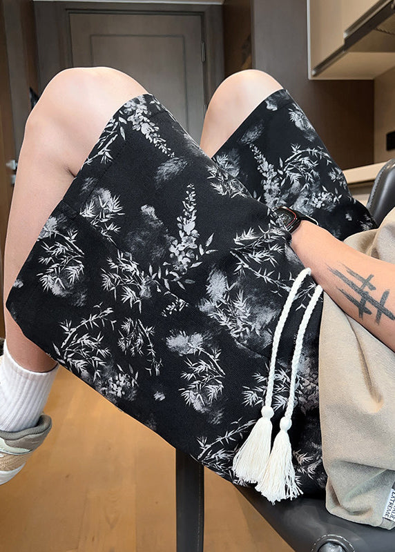 Fascio - Pockets Print Elastic Waist Shorts Men