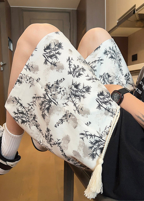 Fascio - Pockets Print Elastic Waist Shorts Men