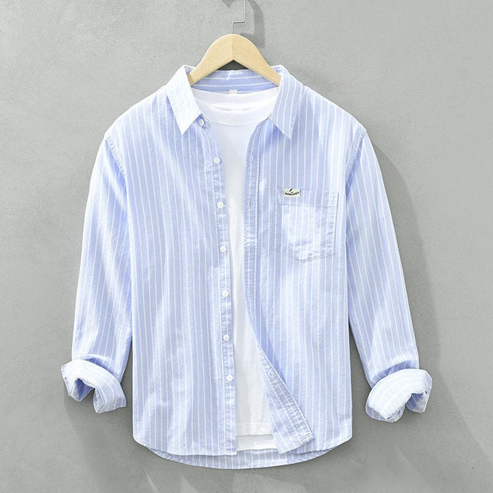 Marea Striped Shirt in Premium Linen