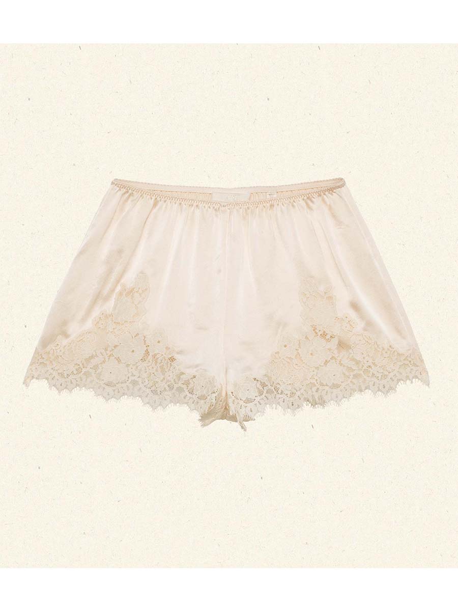 Bella | LaceTrimmed Satin Pajama Set